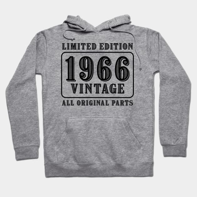 All original parts vintage 1966 limited edition birthday Hoodie by colorsplash